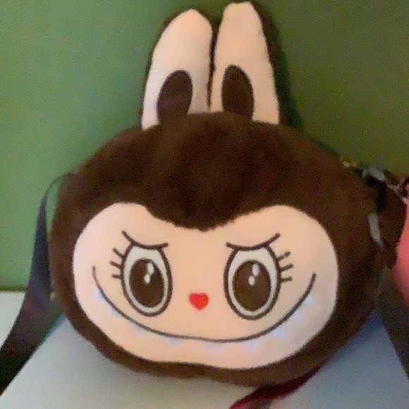 Pink and Brown Bubu monster crossbody purses - Picture 2 of 6